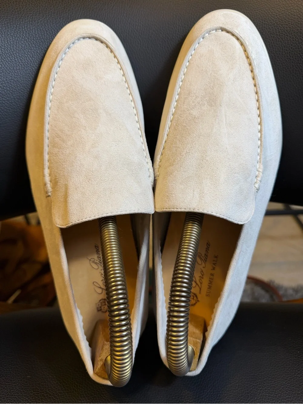 Loro Piana Summer Walk Suede Loafers Classic Beige EU42 New Unworn Italy
